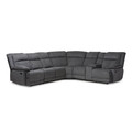 Baxton Studio Sabella Dark Grey and Light Grey 7-Piece Reclining Sectional 141-7893